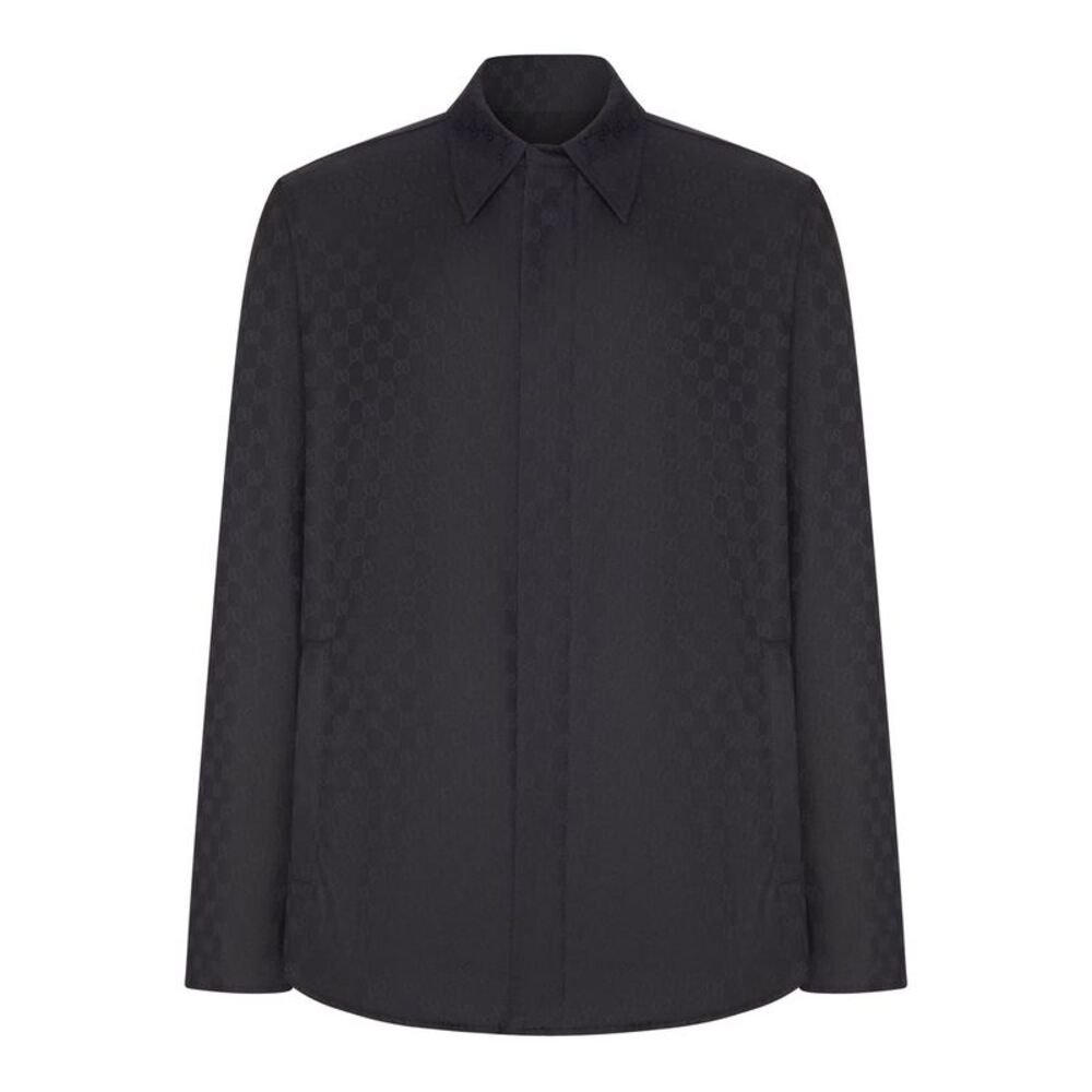 Gucci Men Gg Cotton Fabric Shirt